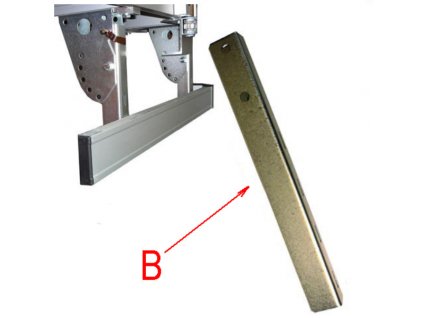 Držák zábran B typ VA 700 mm pozink