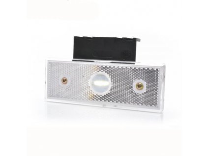 LED světlo obrysové přední, bílé s držákem 12/24V