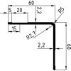 Profil hliníkový rohový vnitřní 60x60