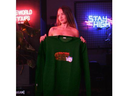 MIKINA HECERS FOREST GREEN