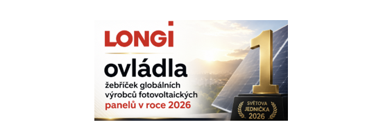 LONGi ovládla žebříček výrobců fotovoltaických panelů 2026