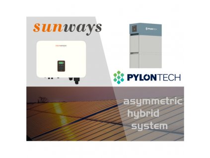 Asymetrický hybridní systém Sunways 10kw + Pylontech FORCE H2 14,2kw