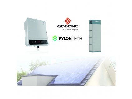 Set solární měnič Goodwe 10kw + baterie Pylontech 10,5kw