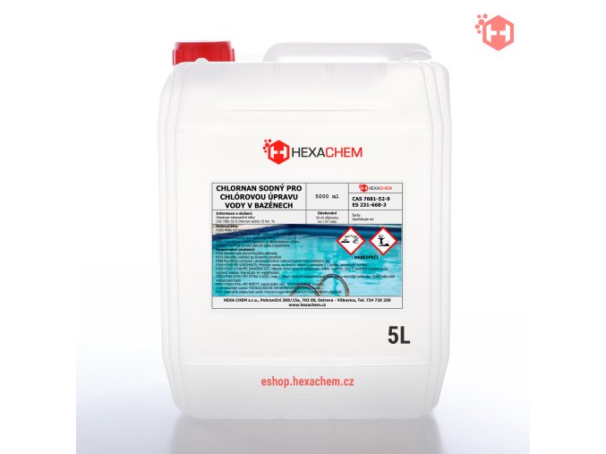 CHLORNAN SODNÝ pro úpravu vody v bazénech - 5000 ml