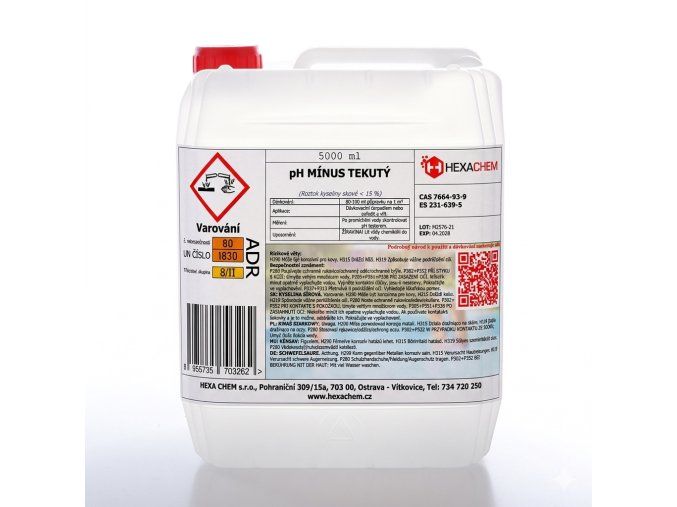 pH mínus tekutý HEXACHEM