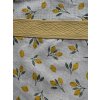Kuchyňská zástěra s citrónky - zlatý pruh