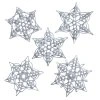 Háčkované hvězdičky - bílé 5ks