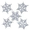 Háčkované hvězdičky - bílé 5ks
