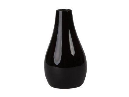 1375 vaza drop 15x15x26cm cerna