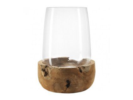 164837 leonardo terra lucerna 45 cm s teakovym podstavcem