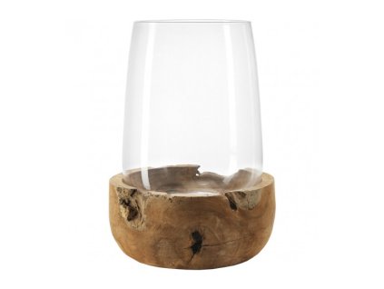 164837 164837 leonardo terra lucerna 45 cm s teakovym podstavcem