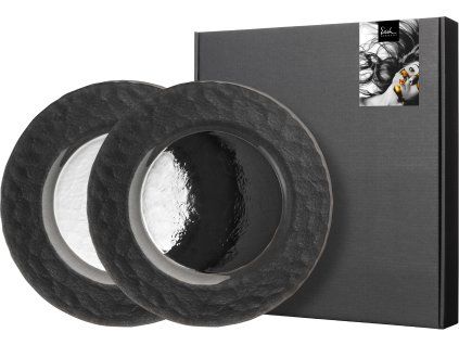 62267 4 eisch kaya black sada 2 podnosu 34 cm