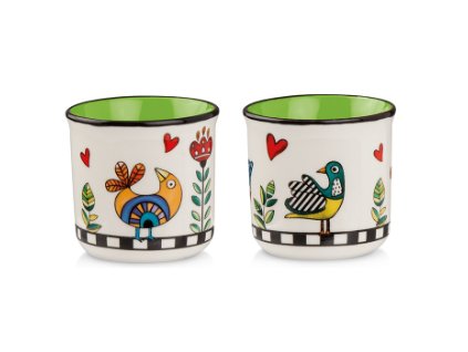 142407 egan cocoric sada 2 mini hrnku 90 ml zelena