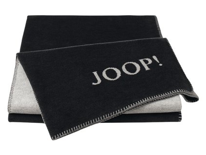 84540 joop melange doubleface anthrazit silber pled 150 x 200 cm
