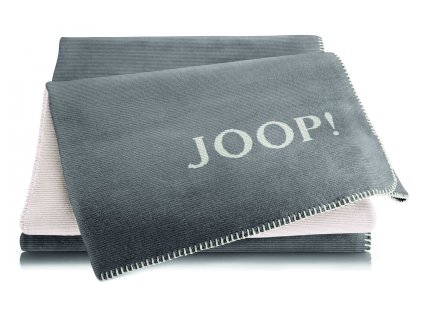 84552 joop melange doubleface graphit ecru pled 150 x 200 cm