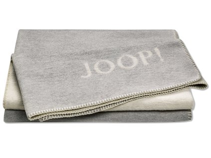 84582 joop melange doubleface stein silber pled 150 x 200 cm