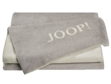 84678 joop uni doubleface rauch ecru pled 150 x 200 cm