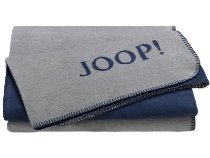84693 joop uni doubleface silber navy pled 150 x 200 cm