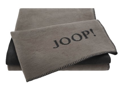 84699 joop uni doubleface taupe anthrazit pled 150 x 200 cm
