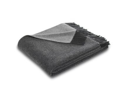 159501 4 biederlack modern classics anthrazit gray pled 130 x 170 cm