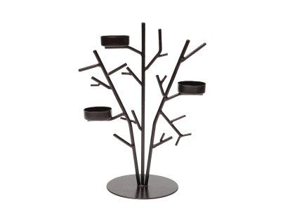 1729 kovovy svicen cernohneda