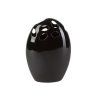 1543 vaza egg hole 15x8 5x21 5 cm cerna