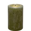 46154 1 ihr olivove zelena rustikalni svicka 11 cm