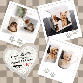 🐾 Hrnky CASHMERE PETS od Maxwell & Williams nyní za speciální cenu! 🐾 Naše rozkošné hrnky CASHMERE PETS o objemu 300 ml...