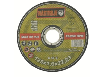 Kotouč řezný 125x1,6x22 na kámen