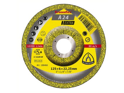 Kotouč brusný A24 Extra vydutý A-ocel 125x6x22,22