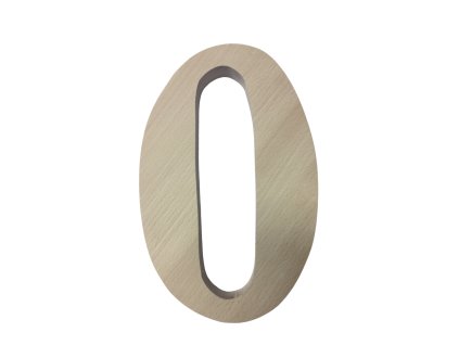 Číslo domu 0 přírodní dřevo 180mm