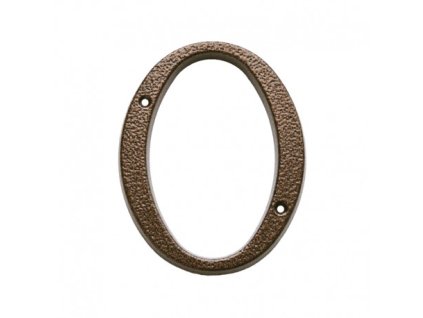 Číslo domu 0 kovové hnědé 120mm