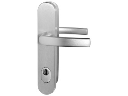 Kování bezpečnostní R111ZA/72 TB3 F1 klika/klika s překrytím vložky stříbrný elox