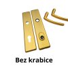Dveřní kování bezpečnostní Gamar zlatá klika/klika s překrytím vložky rozteč 90