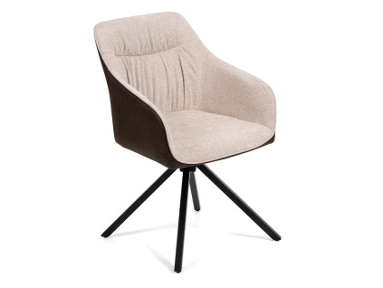 Jídelní židle LOREN hnědá krémová A