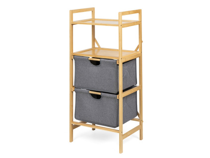 404285 Bambusový regál BASKET URBAN šedý (1)