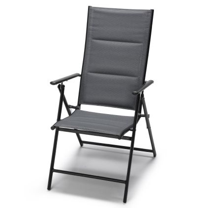 Aluminium chair RIVAL PLUS with cushion grey