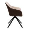 Jídelní židle LOREN hnědá krémová B