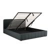 Bed AVENA 140 dark grey
