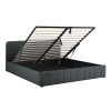Bed AVENA 180 dark grey