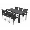 Garden aluminium table HAVANA 190 black