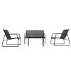 Garden Lounge Set RIVIERA – Black