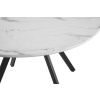 Dining table GYRUS 120 white + 4 pcs dining chair Marie grey