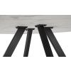 Dining table GYRUS 120 white + 4 pcs dining chair Marie grey