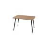 Dining tablel CERAMON 120 natural + 4 pcs dining chair ARIA green