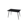 Dining table CERAMON 120 black+ 4 pcs dining chair ARIA mustard