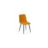 Dining table CERAMON 120 black+ 4 pcs dining chair ARIA mustard