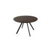 Dining table GYRUS 120 brown+ 4 pcs dining chair LOREN green