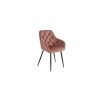 Dining table GYRUS 120 white+ 4 pcs dining chair SIENA pink