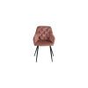 Dining table GYRUS 120 white+ 4 pcs dining chair SIENA pink